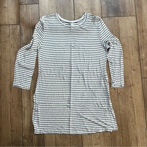 Striped Long Sleeve Tunic Tee